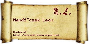 Manácsek Leon névjegykártya